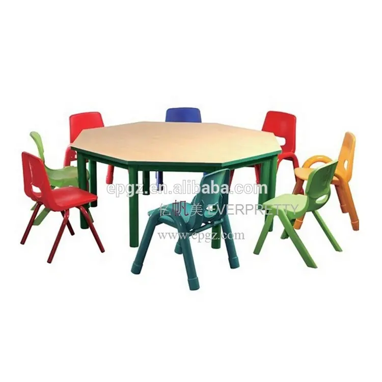 Móveis do berçário do bebê da escola conjuntos de móveis coloridos crianças mesa e cadeira
