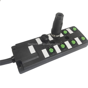 FAS M12 M8 Ports Junction Boxes Female Male Distribution Boxes with 3 Core/ <strong>4</strong> Core <strong>Input</strong> Connector for Power Electric