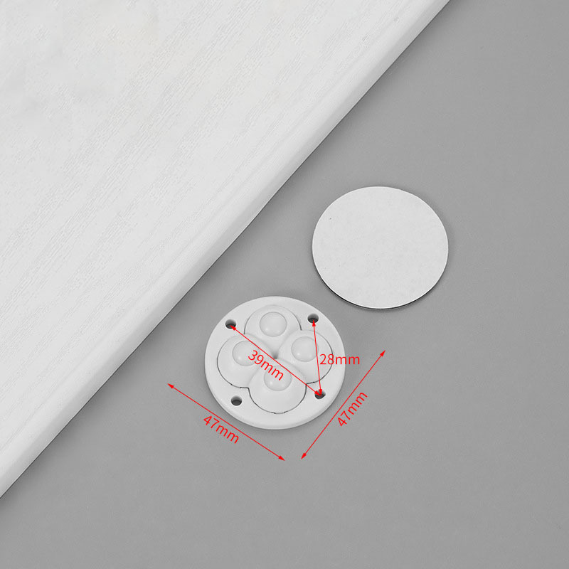 4 white plastic beads