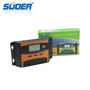 Controlador de carga solar Suoer 12V/24V PWM con pantalla LCD Regulador manual 40A para sistemas solares - Product Image 6