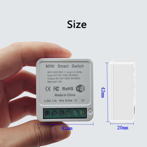 迷你WiFi智能开关16A DIY灯开关无线控制智能家居与图雅智能生活Alexa谷歌家居 - Product Image 3