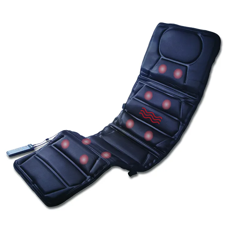Tappetino da massaggio riscaldato elettrico sedile posteriore lombare per collo intero 10 motori materasso da massaggio vibrante per divano domestico