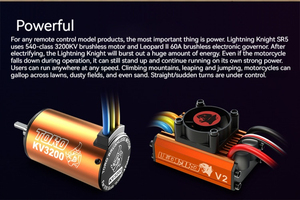 SKYRC SR5 yıldırım binici RTR Edition motosiklet geliyor ve yerleşik elektronik gyro kablosuz uzaktan kumanda ile oynuyor. - Product Image 4
