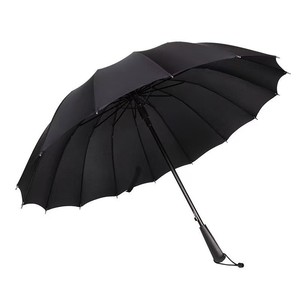 大号两用手动雨伞风雨彩虹色雨伞16棱长柄防风直筒伞 - Product Image 6