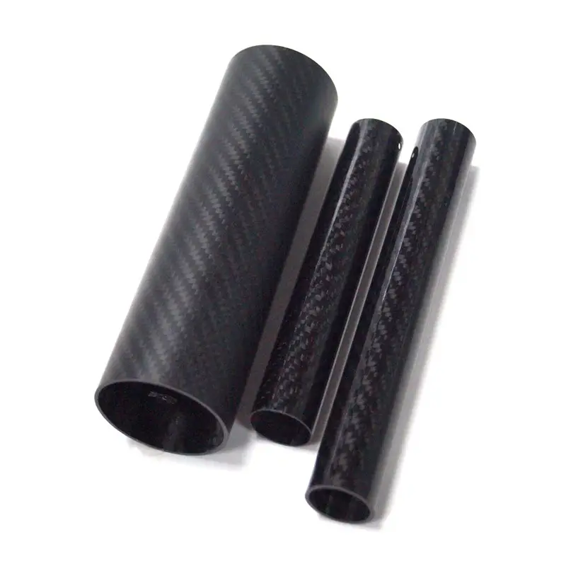 Tubo de fibra de carbono redondo, 32mm x 30mm x 1000mm 3k de alta resistência/tubo