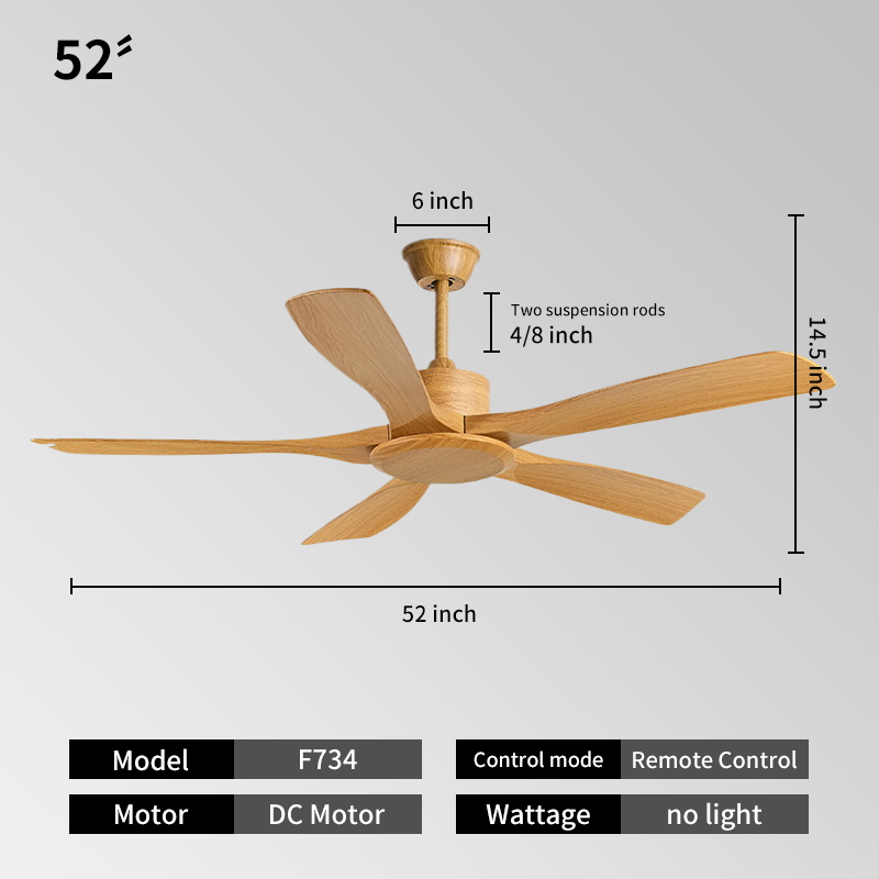 52inch- natural wood color