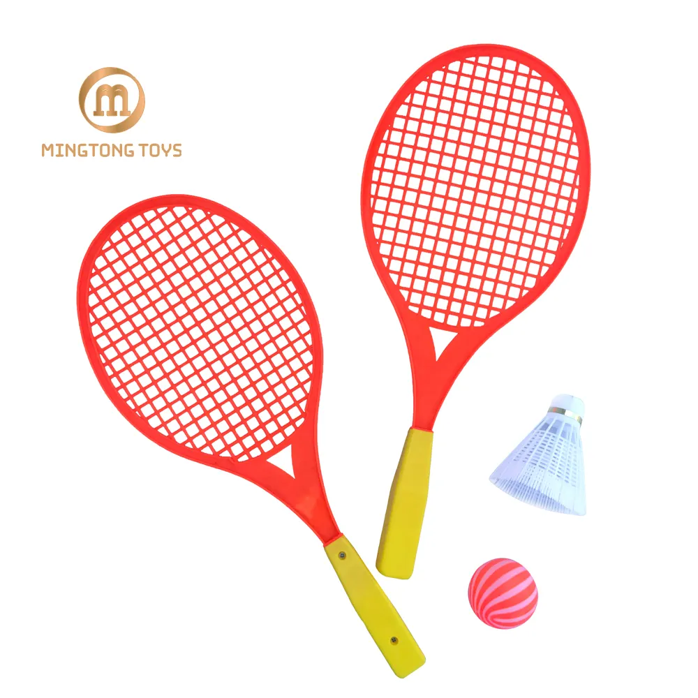 어린이 야외 스포츠 장난감 작은 플라스틱 라켓 공 비치 테니스 라켓 세트