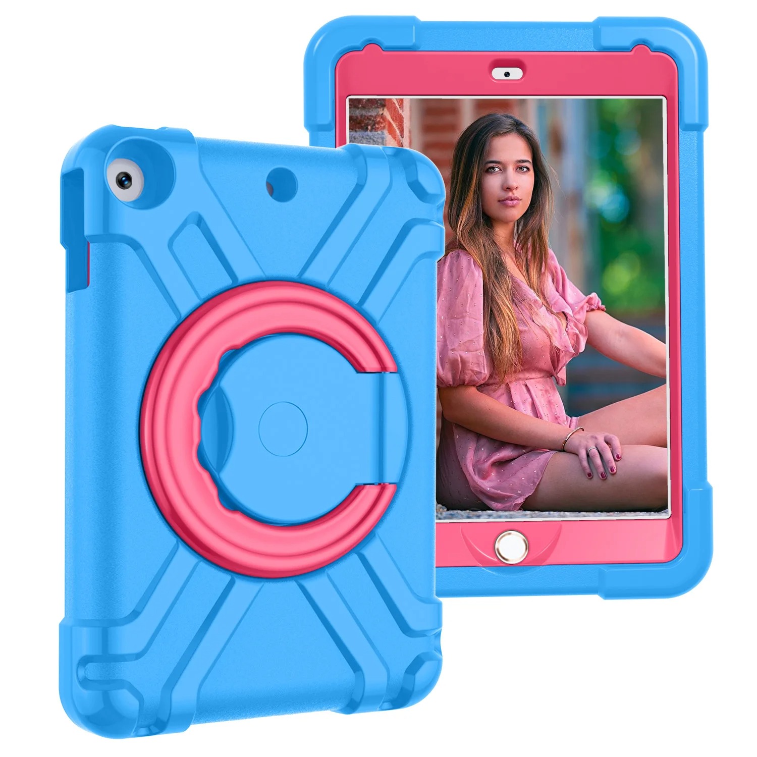 Blue+Rose red for iPad mini4/5