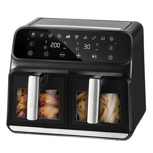 Aifa doppia friggitrice ad aria calda con finestra di visualizzazione 9L XL capacità doppia friggitrice ad aria 2 cassetti Smart 8-in-1 preimpostazioni di cottura - Product Image 3