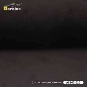 CARBINS Alcantaraラップ自己接着スエードラップ生地チャコールAlcantara Folieカーラップカーインテリア用1.42*15mサイズ