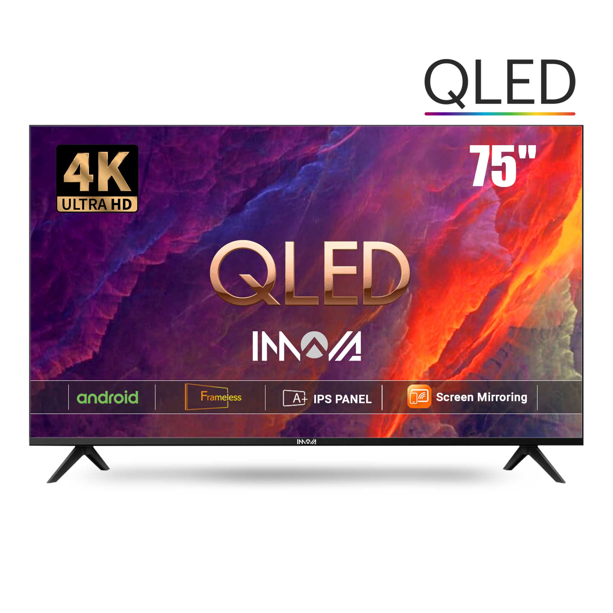 Panneau QLED de 75 pouces avec des couleurs vives