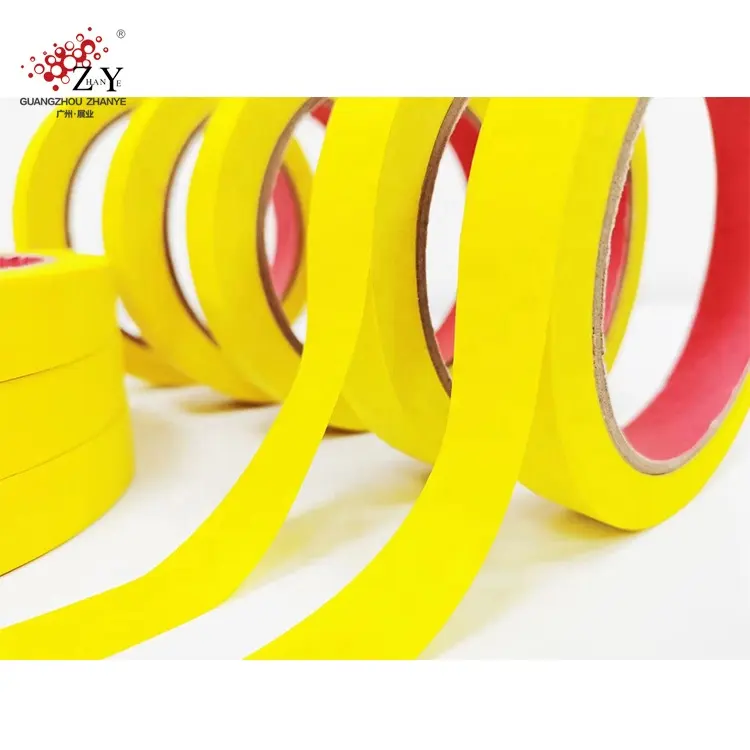 Термостойкая Автомобильная желтая Маскировочная лента для распыления краски, Маскировочная защитная лента для распыления краски