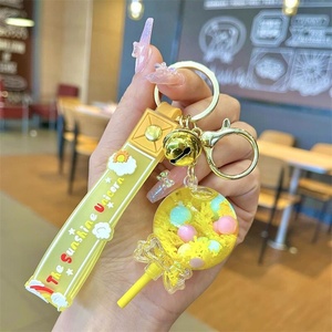 2023 CreativeพวงกุญแจLollipopรูปร่างอะคริลิคพวงกุญแจการ์ตูนน่ารักQuicksandลอยของเหลวพวงกุญแจ - Product Image 6