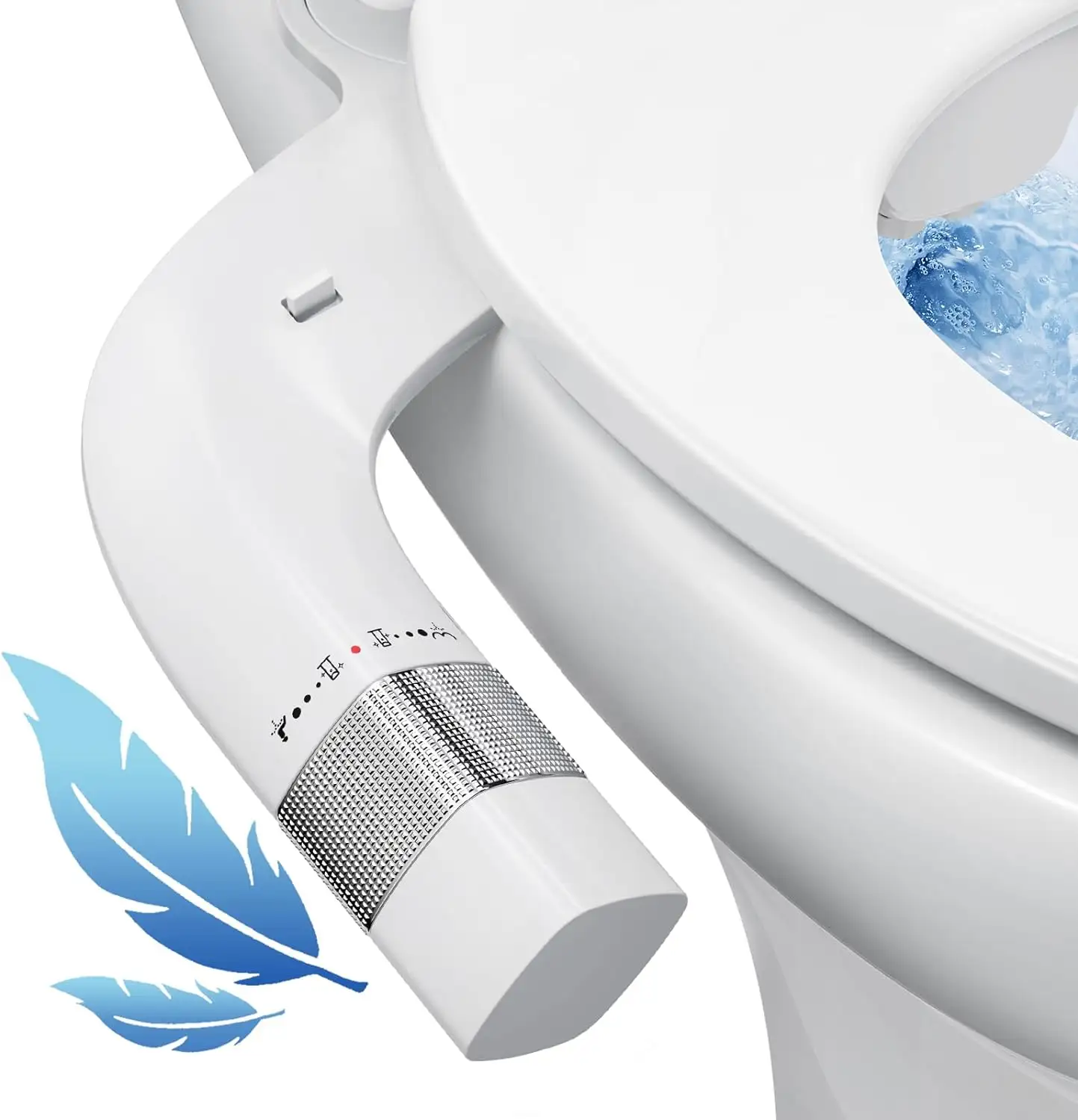 Accessoire de bidet ultra-mince pour toilette Pression d'eau réglable sans contact