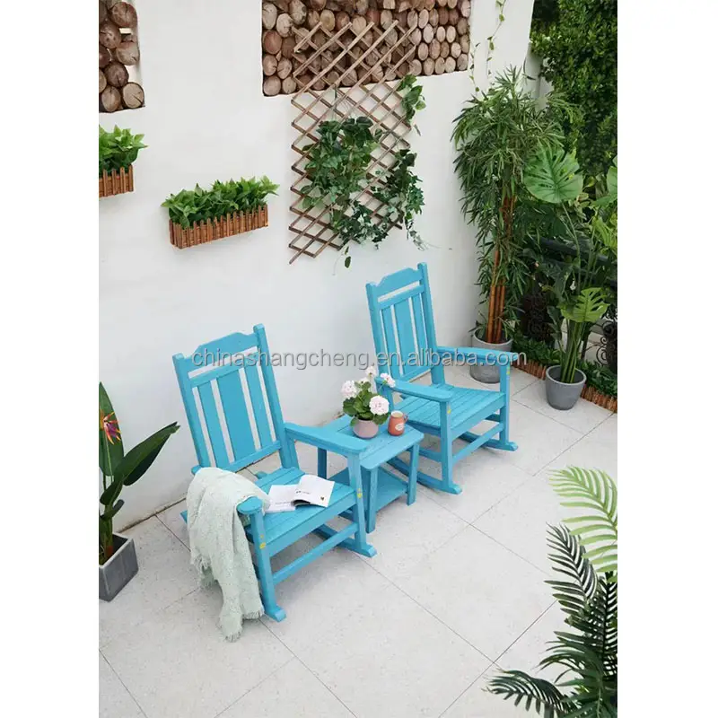 Современное деревянное кресло-качалка для отдыха на заднем дворе, для кемпинга, пляжа, пластикового дерева, сада
