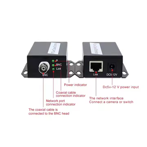 10/100Mbps Metal kasa Ethernet Extender DC12V 500 metre mesafe IP ağ koaksiyel kablo verici BNC güvenlik kamerası sistemi - Product Image 2
