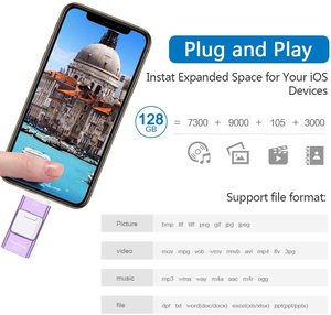 3 In 1 USB แฟลชไดรฟ์สำหรับโทรศัพท์ Pendrive 128กิกะไบต์3.0 OTG Ios Android คอมพิวเตอร์ - Product Image 5