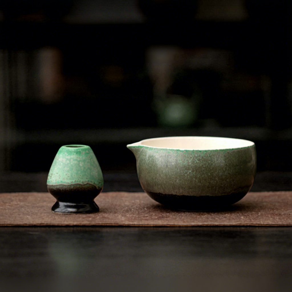 Cuenco verde + soporte