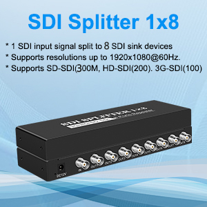<strong>SDI</strong> <strong>Splitter</strong> 1x8 Support HD-<strong>SDI</strong>/SD-<strong>SDI</strong>/3G-<strong>SDI</strong> Signals <strong>1</strong> <strong>SDI</strong> <strong>Input</strong> and 8 <strong>SDI</strong> <strong>Output</strong> - Product Image 6