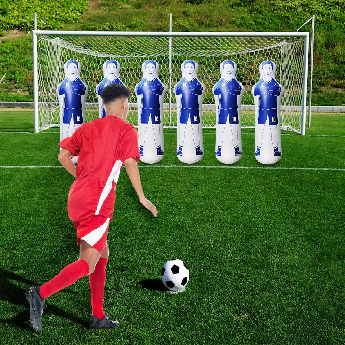 Manichino da calcio gonfiabile portiere Air Mannequin Free Kick Defender Wall Football Practice Tumbler