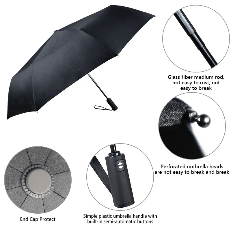 Haute qualité personnalisé trois plis dentelle bleu coupe-vent voyage enfants parapluie et imperméable ensemble