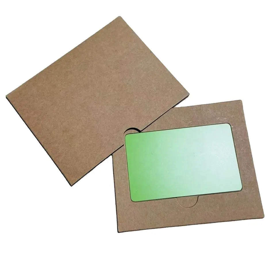 Carte de visite numérique PVC vert NFC imprimable thermique, carte NFC vip