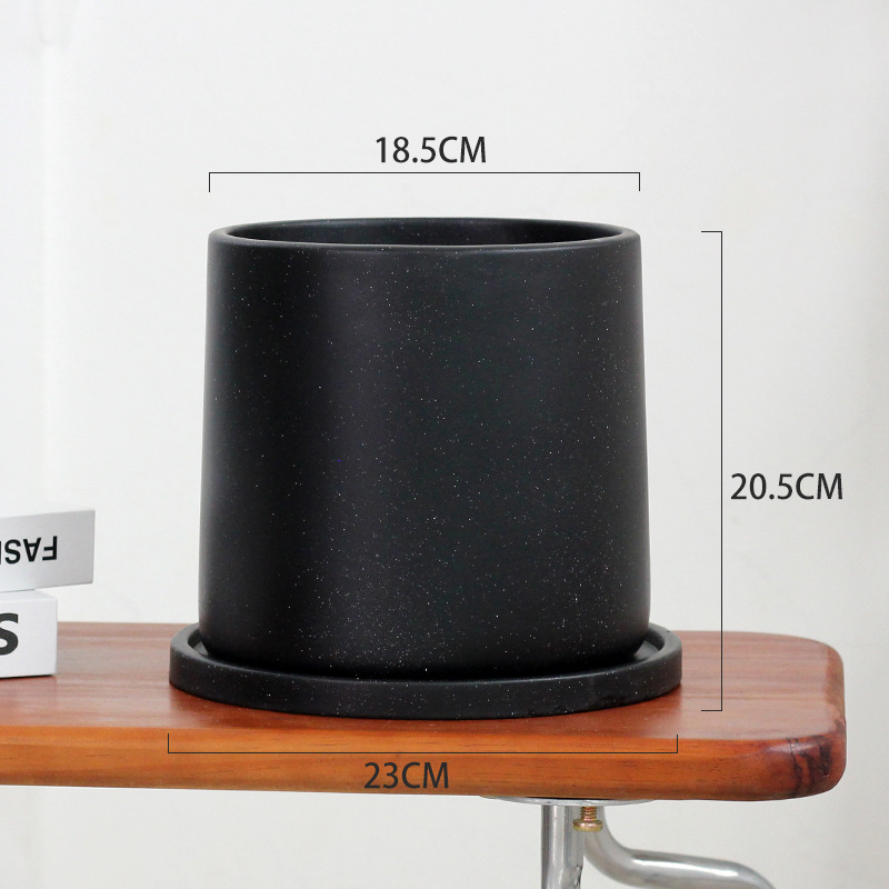 Large black with tray