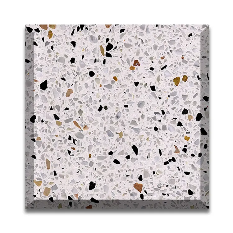 Bề Mặt Đá Hội Đồng Quản Trị Vô Cơ Thiết Kế Sàn Gạch Đá Cẩm Thạch Terrazzo Countertop