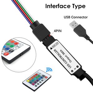 Пиксельный светодиодный контроллер с Wi-Fi, Светодиодная лента RGB, RGBW, ИК, 24 клавиши, 2,4G, Радиочастотный пульт дистанционного управления Wi-Fi, RGB контроллер - Product Image 6