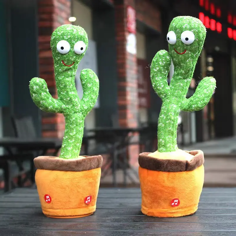 I giocattoli di Cactus danzanti possono divincolarsi cantando la scultura di sabbia musicale controllata dalla voce del bambino impara a parlare all'ingrosso della bambola