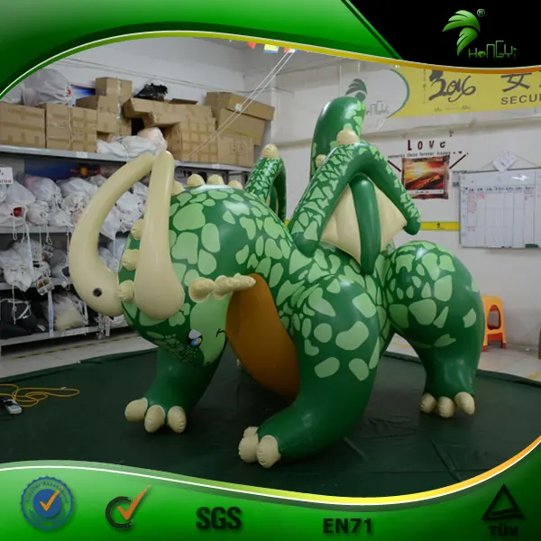 Ride On Inflatable Green Dragon Hongyi SPH Animals Toy Inflatable Dinosaur Squeaky Air Figure