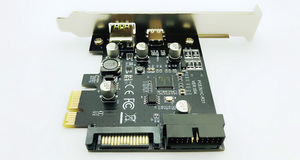 USB 3.1 PCI express卡适配器USB3.1 C型19引脚前置USB 3.0 PCI-e控制器USB3 pcie x1转换器扩展卡 - Product Image 5