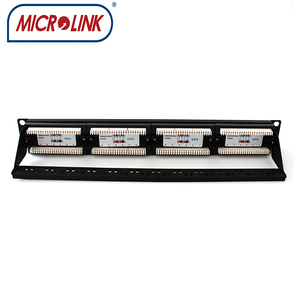 Panel de parche de red CAT6 UTP RJ45, Panel Modular cargado de 24/ 48 puertos, 19 pulgadas, con Krone y 110 dual IDC