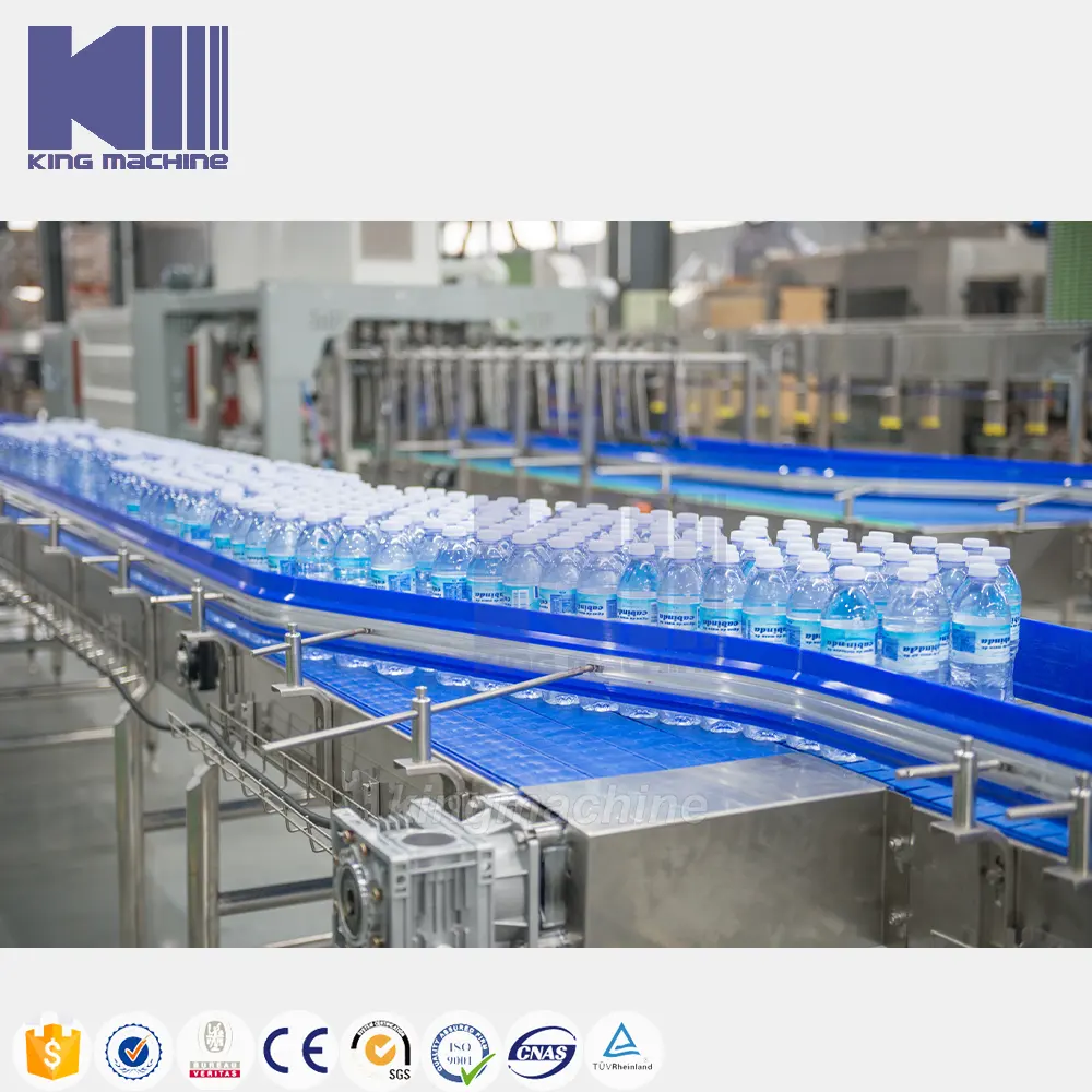 Botella de plástico PET que fluye líquido, 3000-4000bph, acero inoxidable, Mineral, fabricación de agua pura/embotellado/máquina de llenado