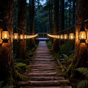 מנורת קרוסין בסגנון וינטג 'המדמה הוביל אורות מחרוזת חיצונית אורות עבור חצר ומחנאות קישוטי - Product Image 3