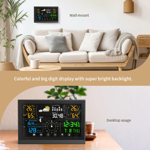 Estación meteorológica Digital automática profesional, pantalla táctil, pantalla colorida, Sensor de temperatura, barómetro perfecto ABS - Product Image 2