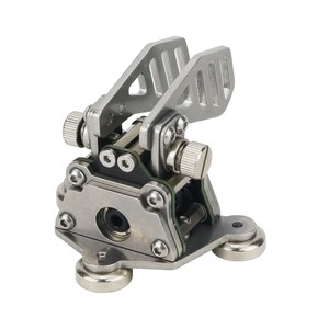 HamGeek HG-K6 2nd nesil çift kürek Morse anahtar manyetik tabanı ile paslanmaz çelik otomatik CW anahtar - Product Image 1