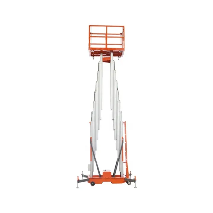 Elevador de plataforma de trabalho aéreo de 10m para limpeza de janelas, elevador de mastro