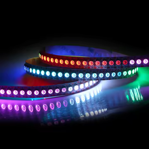 Matriz de tira digital Led 30/60/144Leds direccionables RGB 5V 12V WS2812b SM16703 tira de Led Magic Color Led Pixel tira de luz