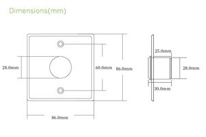 12/24V Tipo Quadrato Touchless Del Sensore Pulsante di Uscita/Contactless Porta Interruttore di Spinta Con La Gamma Regolabile - Product Image 5