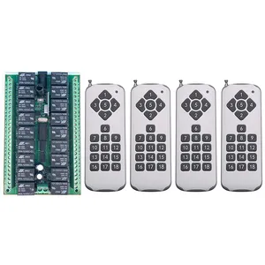 1000m DC12V 24V 18CH Wireless RF Remote <strong>Control</strong> Light Switch 10A Relay <strong>Output</strong> Radio Receiver <strong>Module</strong>+Transmitter/garage/shutters