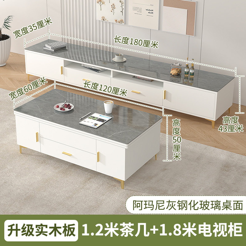 armani gray glass, double drawer