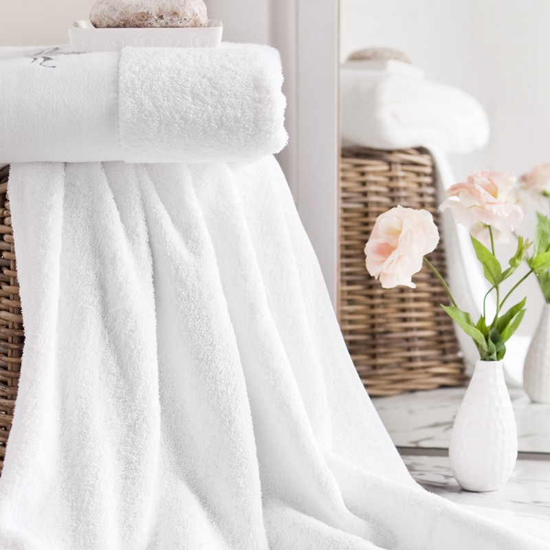100%Cotton bath towels Low MOQ high quality luxury customized white towel hotel bathroom towel rack hotel