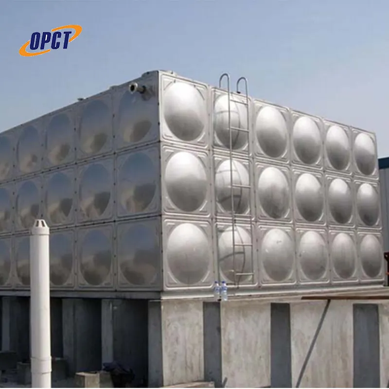 Réservoir d'eau en acier inoxydable à panneau modulaire rectangulaire isolé de haute qualité pour l'eau potable