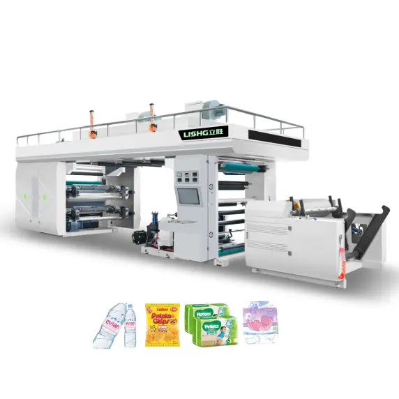 Hot Bán 250 M/phút Servo Lái Xe Trung Tâm Trống Flexographic Máy In Flexo Máy In