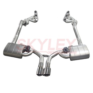 High Performance Racing Valved Exhaust Pipes with <strong>Header</strong> for Porsche Cayman Boxster 987 987.2 2.7 2.9 <strong>3.4</strong> 08-12 Exhaust System - Product Image 1