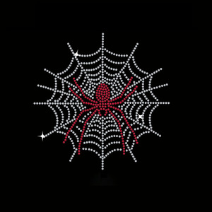 Tùy Chỉnh Bling Strass Mẫu Áo Quần Áo Sửa Chữa Nóng Pha Lê Spider Web Motif Vá Với Kim Cương Hình Dạng Cho Halloween - Product Image 5