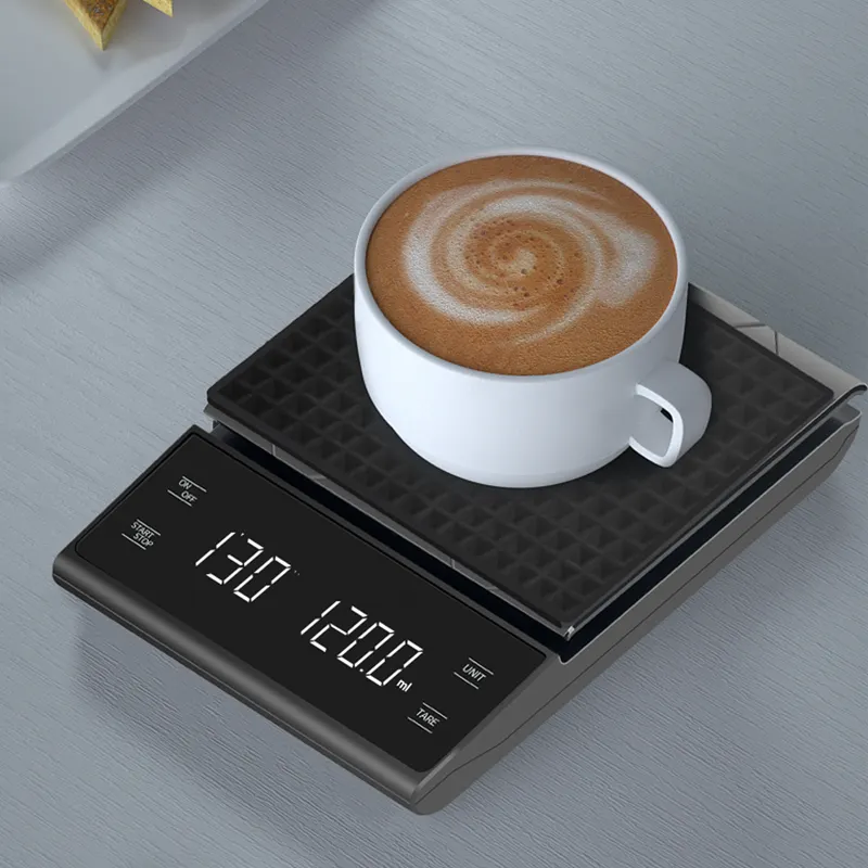 Nueva báscula de café Digital pequeña multifunción electrónica impermeable de 3kg personalizada con función de temporizador
