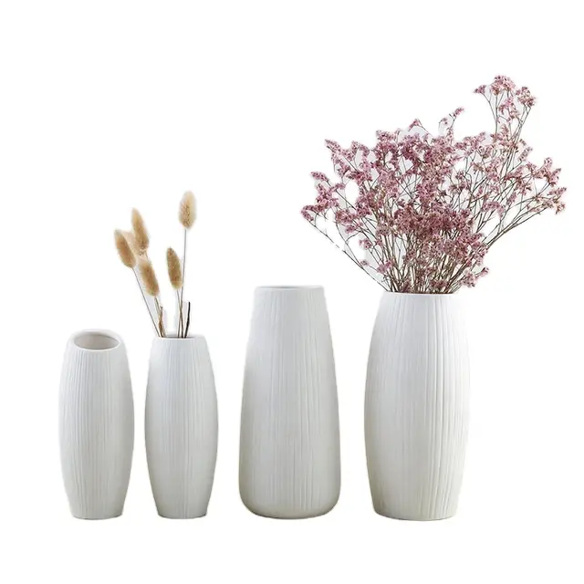 花瓶高級白いセラミック花花瓶家の装飾用