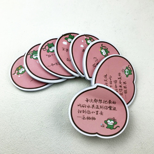 高级粉色心形卡哇伊记事本定制印花撕开记事本可重新定位不干胶可爱设计办公礼品 - Product Image 2